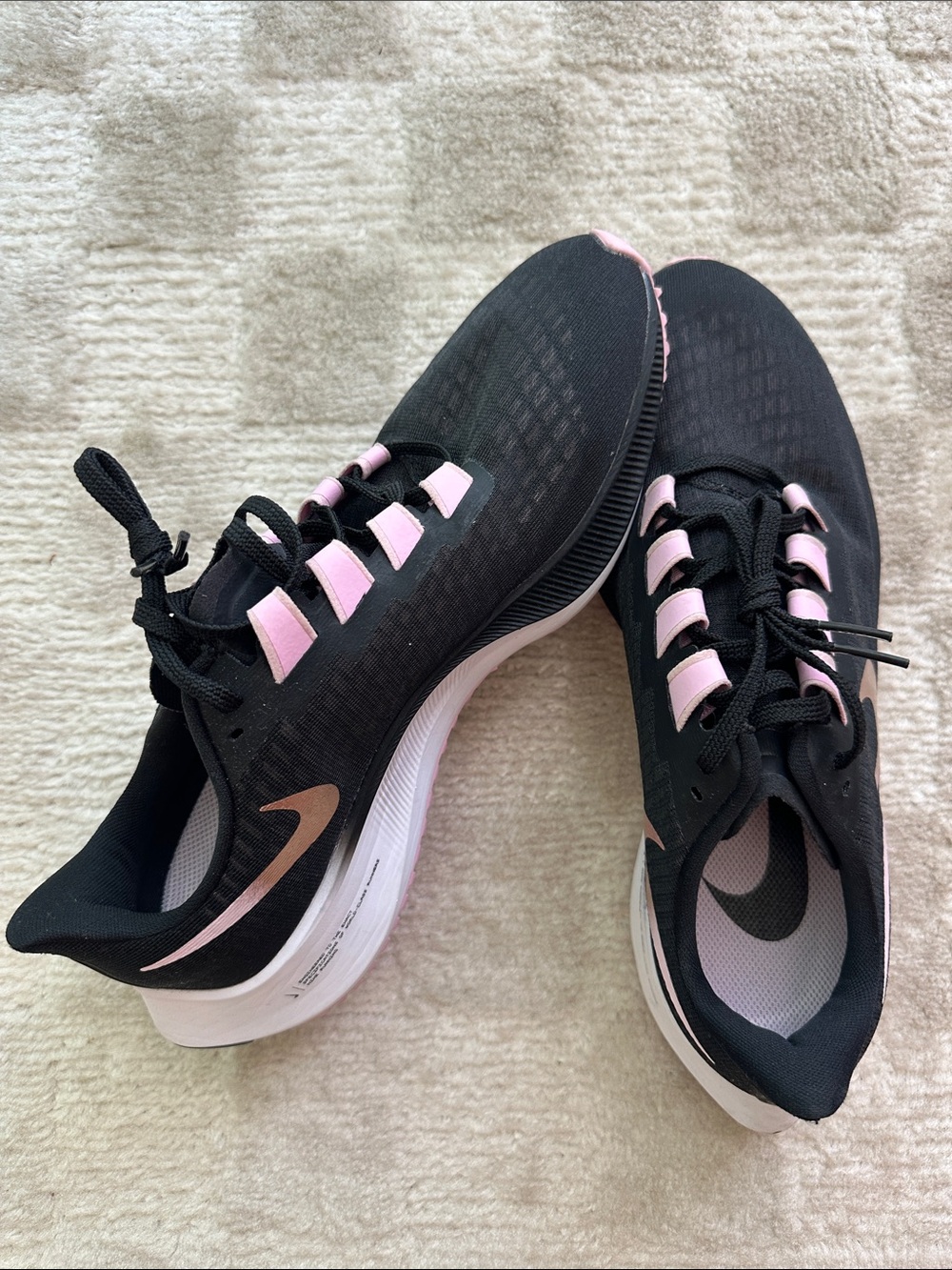 Nike Women's Black with Pink Accent Athletic Sneakers